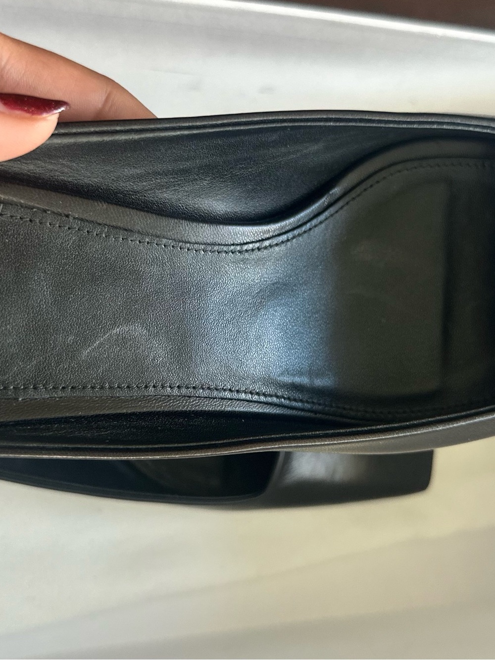 Toteme Black Leather Square-Toe Slip-On Mule TOTEME Leather Mules - Picture 6 of 16